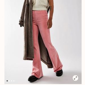 Free People pull on cord flare pant